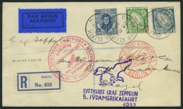 ZULEITUNGSPOST 171B BRIEF, Irland: 1932, 5. Südamerikafahrt, Anschlussflug Ab Berlin, Einschreibbrief, Pracht - Zeppelins