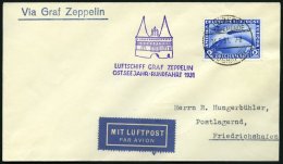 ZEPPELINPOST 108Bg BRIEF, 1931, Ostseejahr-Rundfahrt, Lübeck-Fr`hafen, Frankiert Mit 2 RM Südamerikafahrt, Pra - Zeppelins