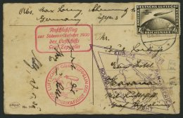 ZEPPELINPOST 57UU BRIEF, 1930, Südamerikafahrt, Nach Habana/Cuba, Frankiert Mit Mi.Nr. 498, Karte Etwas Fleckig, Fe - Luft- Und Zeppelinpost