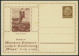 GANZSACHEN PP 122C12/02 BRIEF, Privatpost: 1935, 3 Pf. Hindenburg Münchener Postwertzeichen Ausstellung Müpa, - Autres & Non Classés