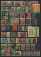 LOTS O,BrfStk , 1919-23, Partie Von 65 Verschiedenen Kleineren Und Mittleren Infla-Werten, Feinst/Pracht, Alle Gepr&uuml - Used Stamps