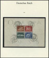 SAMMLUNGEN O, Gestempelte Sammlung Dt. Reich Von 1933-45 Im Leuchtturm Falzlosalbum, Bis Auf Nothilfe-Block, Chicagofahr - Used Stamps