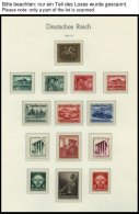 SAMMLUNGEN 565-910 **, 1935-45, In Den Hauptnummern Komplette Postfrische Sammlung Incl. Bl. 4-11 Im Leuchtturm Falzlosa - Used Stamps