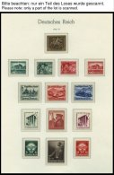 SAMMLUNGEN 565-910 **, 1935-45, In Den Hauptnummern Komplette Postfrische Sammlung Incl. Bl. 4-11 Im Leuchtturm Falzlosa - Gebraucht