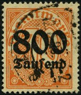 DIENSTMARKEN D 95Y O, 1923, 800 Tsd. M. Auf 30 Pf. Dunkelrotorange Auf Mattgelblichorange, Wz. 1, Pracht, Gepr. Bechtold - Dienstmarken