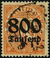 DIENSTMARKEN D 95Y O, 1923, 800 Tsd. M. Auf 30 Pf. Dunkelrotorange Auf Mattgelblichorange, Wz. 1, Pracht, Gepr. Bechtold - Service