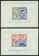 Dt. Reich Bl. 5/6 *, 1936, Blockpaar Olympische Spiele, Falzreste Im Rand, Pracht, Mi. 100.- - Used Stamps