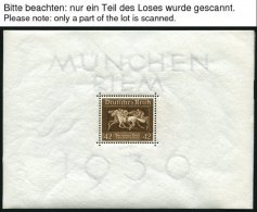 Dt. Reich Bl. 4 *, 1936, Block München-Riem, 9x Feinst (Einzelmarken Alle Postfrisch Pracht), Mi. 144.- - Gebraucht