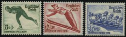 Dt. Reich 600-02 **, 1935, Olympische Winterspiele, Prachtsatz, Mi. 65.- - Used Stamps