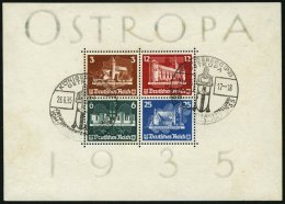 Dt. Reich Bl. 3 O, 1935, Block OSTROPA, Ersttags-Sonderstempel, Feinst (leichte Randmängel), Mi. 1100.- - Gebraucht