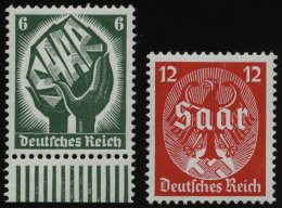 Dt. Reich 544/5 **, 1934, Saarabstimmung, Pracht, Mi. 90.- - Sonstige & Ohne Zuordnung