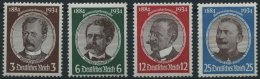 Dt. Reich 540-43 **, 1934, Kolonialforscher, Prachtsatz, Mi. 190.- - Gebraucht