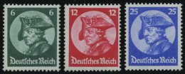 Dt. Reich 479-81 **, 1933, Friedrich Der Große, Prachtsatz, Mi. 320.- - Autres & Non Classés