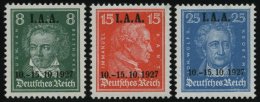 Dt. Reich 407-09 **, 1927, I.A.A., Prachtsatz, Mi. 240.- - Gebraucht