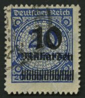 Dt. Reich 335B O, 1923, 10 Mrd. Auf 20 Mio. M. Dunkelviolettultramarin, Durchstochen, Pracht, Gepr. Winkler, Mi. 140.- - Other & Unclassified