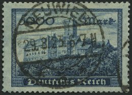 Dt. Reich 261b O, 1923, 5000 M. Dunkelgrünlichblau, üblich Gezähnt Pracht, Gepr. Infla, Mi. 100.- - Gebraucht