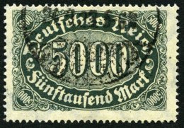 Dt. Reich 256d O, 1923, 5000 M. Schwarzgrün, Pracht, Gepr. Infla, Mi. 200.- - Gebraucht