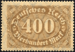 Dt. Reich 222b **, 1922, 400 M. Rötlichbraun, Pracht, Gepr. Dr. Oechsner, Mi. 65.- - Used Stamps