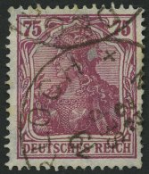 Dt. Reich 197b O, 1922, 75 Pf. Rosalila, Feinst (kleine Zahnmängel), Gepr. Winkler, Mi. 180.- - Gebraucht