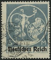 Dt. Reich 134II O, 1920, 3 M. Grautürkis, Type II, Normale Zähnung, Pracht, Gepr. Winkler, Mi. 100.- - Used Stamps