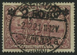 Dt. Reich 118c O, 1920, 2.50 M. Auf 2 M. Lilabraun, Zentrischer Stempel FREIBURG, Pracht, R!, Fotoattest Winkler , Mi. ( - Other & Unclassified