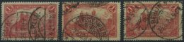 Dt. Reich A 113II,III,IV O, 1920, 1 M. Rot, 3 Plattenfehler, Feinst/Pracht, Gepr. Infla, Mi. 185.- - Gebraucht