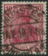 Dt. Reich 86IId O, 1915, 10 Pf. Karmin Kriegsdruck, Normale Zähnung, Pracht, Gepr. Jäschke-L., Mi. 110.- - Oblitérés