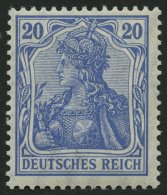 Dt. Reich 87Ib **, 1906, 20 Pf. Violettultramarin Friedensdruck, Postfrisch, Pracht, Fotoattest Jäschke-L., Mi. 100 - Sonstige & Ohne Zuordnung
