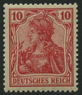 Dt. Reich 86Id **, 1913, 10 Pf. Schwärzlichrosa Friedensdruck, Postfrisch, Pracht, Fotoattest Jäschke-L., Mi. - Other & Unclassified