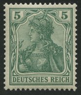 Dt. Reich 70a **, 1902, 5 Pf. Bläulichgrün, Ohne Wz., Postfrisch, Pracht, Fotoattest Dr. Oechsner, Mi. 1200.- - Autres & Non Classés