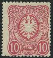Dt. Reich 41a **, 1880, 10 Pf. Lebhaftkarmin, Postfrisch, üblich Gezähnt Pracht, Gepr. Jäschke-L., Mi. 12 - Used Stamps