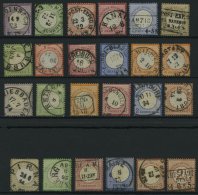 Dt. Reich O , 1872-74, 24 Sauber Gestempelte Brustschilde (Mi.Nr. 1-10, 14-23, 25-27, 29), Feinst/Pracht, Mi. 2378.- - Used Stamps
