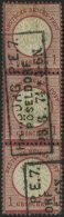 Dt. Reich 19 O, 1872, 1 Gr. Rotkarmin Im Waagerechten Dreierstreifen, R3 HAMBURG P.E. 7. PÖSELDORF, Pracht, Fotobef - Used Stamps