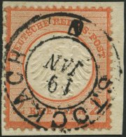 Dt. Reich 8 BrfStk, 1872, 2 Kr. Rötlichorange, Badischer K2 STOCKACH, Prachtbriefstück, Mi. (400.-) - Gebraucht