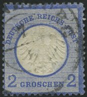 Dt. Reich 5XII O, 1872, 2 Gr. Ultramarin Mit Plattenfehler Beschädigter Bogen Der Linken 2, Feinst (dünne Stel - Gebraucht