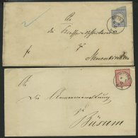 Dt. Reich 4/5 BRIEF, 1872, 1 Gr. Rotkarmin Und 2 Gr. Ultramarin, 2 Prachtbriefe Aus Heide - Autres & Non Classés