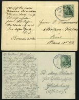 BAHNPOST Kiel-Rendsburg, (1910/16),2 Prachtkarten - Franking Machines (EMA)