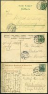 BAHNPOST Hamburg-Bremen (verschiedene Züge Und Typen), 1898-1958, 9 Belege Feinst/Pracht - Maschinenstempel (EMA)