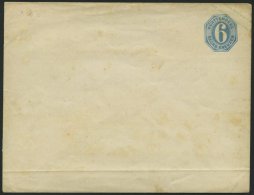 WÜRTTEMBERG U 2IAb BRIEF, 1862, 6 Kr. Hellblau, Großer Unregelmäßiger Überdruck, Klappenstemp - Sonstige & Ohne Zuordnung