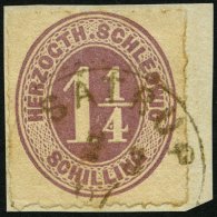 SCHLESWIG-HOLSTEIN 14 BrfStk, SATRUP, K1 Auf 11/4 S. Rosalila, Prachtbriefstück - Schleswig-Holstein