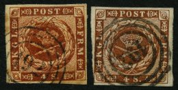 SCHLESWIG-HOLSTEIN DK 4,7 O, 192 (SCHLESW. BAHNPOST-SPEDITIONSBUREAU) Auf 4 S. Punktiert Und Liniert, 2 Werte Feinst/Pra - Schleswig-Holstein