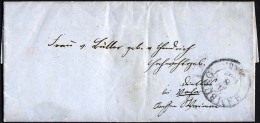 HAMBURG - THURN UND TAXISCHES O.P.A. 1852, HAMBURG Th.& T., K3 Auf Kleinem Brief Nach Vacha, Rückseitig Zwei An - Prephilately