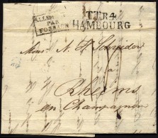 HAMBURG - THURN UND TAXISCHES O.P.A. 1828, TT.R.4. HAMBOURG, L2 Auf Forwarded-Letter Von Malmö über Copenhagen - Vorphilatelie