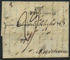 HAMBURG VORPHILA 1812, PRUSSE P. HAMBOURG, L2 Auf Brief Nach Bordeaux, Feinst - Prephilately