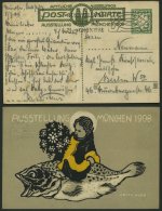 BAYERN PP 15C142/012 BRIEF, Privatpost: 1908, 5 Pf. Wappen Kindl Mit Blumenstrauß Auf Fisch, Sonderstempel, Pracht - Sonstige & Ohne Zuordnung