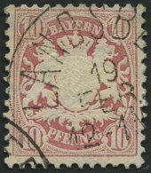 BAYERN 39a O, 1876, 10 Pf. Hellilarosa, Pracht, Mi. 140.- - Sonstige & Ohne Zuordnung