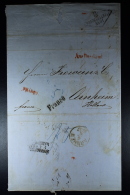 Russia: Complete Letter ST. Petersburg, Königsberg  To Arnhem Holland, Aus Russland  1857 2* FRANCO - ...-1857 Voorfilatelie