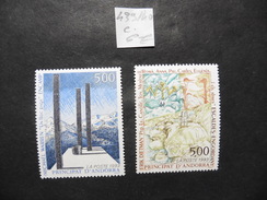Andorre Français :2  Timbres  Neufs N° 439 / 440 - Collections