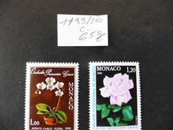 Monaco : 2 Timbres Neufs N° 1199 / 1200  Fleurs - Collections, Lots & Séries