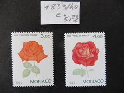 Monaco : 2 Timbres Neufs N° 1839 / 1840 Les Roses - Collezioni & Lotti